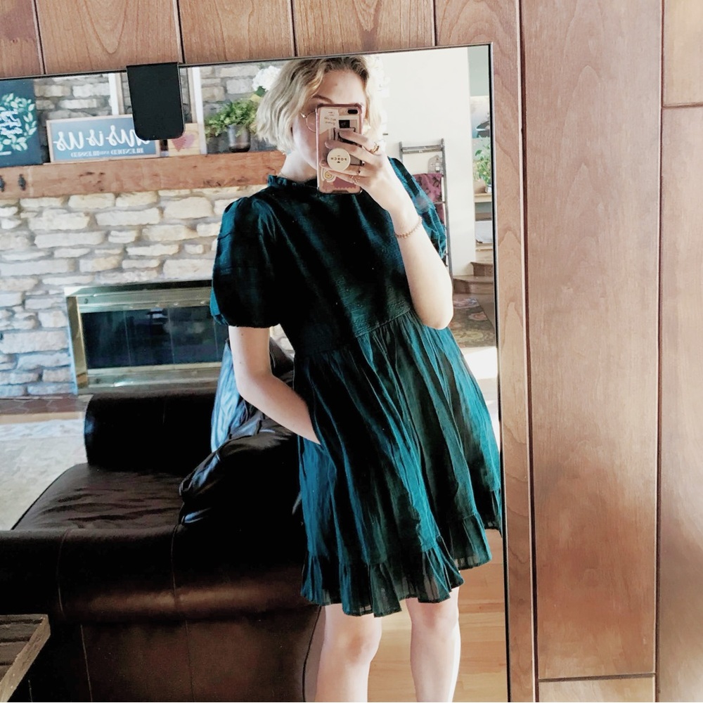 universal thread turquoise short babydoll dress